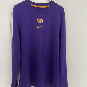 LSU TIGERS Nike Purple Long Sleeve Crewneck Shirt